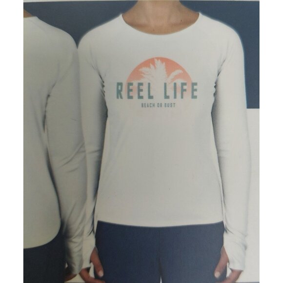 Reel Life Women's Jax Beach Long Sleeve UV Shirt XL W/ Thumbholes - Picture 6 of 7